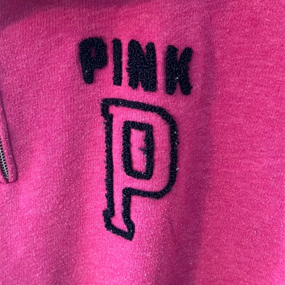 VS PINK pink/purple quarter zip sweatshirt - Picture 2 of 7